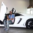 Pics: Super Bowl winner puts velvet ropes around his parked white Lamborghini