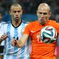 Pic: Nice guy Arjen Robben gives his jersey to a disabled supporter after Holland’s win against Latvia