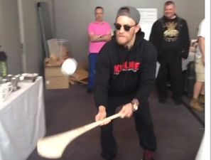 Video: Conor McGregor and Diego Brandao try their hand at hurling