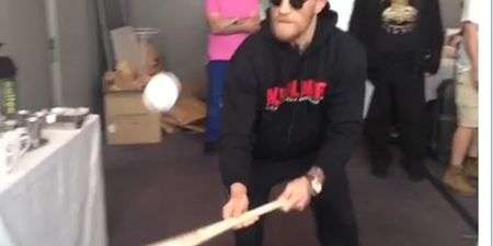 Video: Conor McGregor and Diego Brandao try their hand at hurling