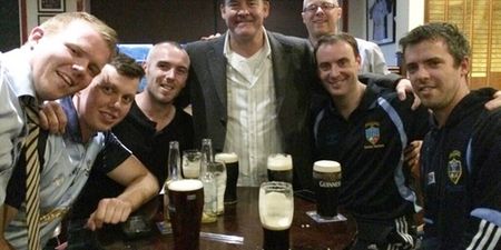 Pic: So, one of the stars of Anchorman was in Naomh Jude GAA club yesterday to watch a match and have a pint
