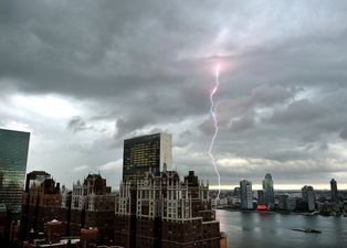 Video and pics: Lightning storm in New York resulted in stunning images of strikes hitting some major landmarks