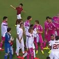 Video: Roma’s Seydou Keita refuses to shake Pepe’s hand and throws a water bottle at him