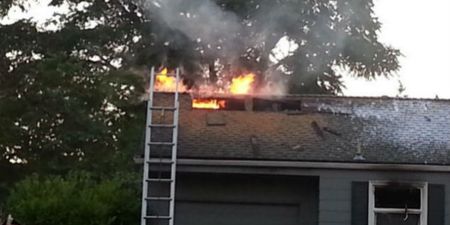 A man accidentally set his house on fire while trying to kill a spider