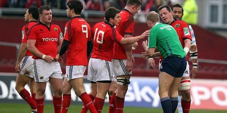 Video: Ian Keatley whacking Wayne Barnes in the face stars in Rugby HQ’s Top Five referee bloopers