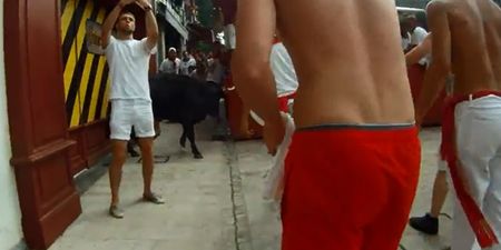 Video: Idiot taking a selfie during a bull run in France gets his painful comeuppance