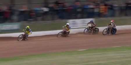 Video: Ouch! Rider lucky to escape serious injury after big speedway crash
