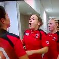 Video: One of Canada’s rugby players gets a nasty surprise from her team-mate in the tunnel