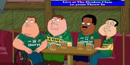 Video: Cleveland Brown’s a Mayo fan, but Peter and Quagmire are rooting for the Kingdom