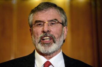 Pic: Gerry Adams finally runs out of friends in the human sphere
