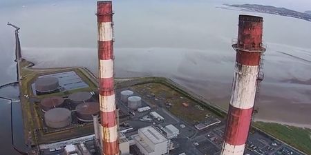 Video: Drone camera flies into the Poolbeg chimneys in this spectacular video