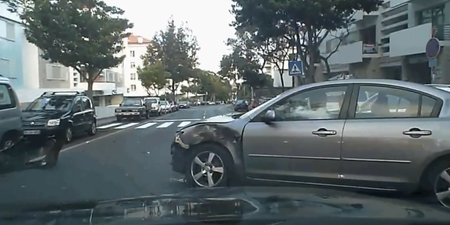 Video: Portuguese driver causes traffic collision then posts dash-cam footage online