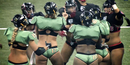 Video: Lingerie Football League player punches opposing coach in the face