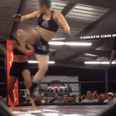 Video: Brutal spinning heel kick KO from women’s MMA