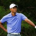Video: Tiger Woods hits bad drive, drops the F bomb at the USPGA Championship