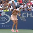Video: Caroline Wozniaki’s hair got tangled in her racket during a shot at the US Open and it made us laugh