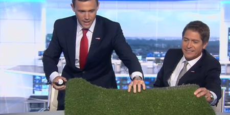 Video: Well… Sky Sports testing out the new vanishing spray in studio was cringeworthy