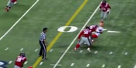 Video: You’ll shudder after watching this perfectly timed hit from US College Football last night