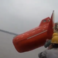 Video: Lifeboat launch FAIL quickly turns into epic win