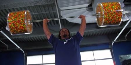 Video: Seattle Seahawks’ Marshawn Lynch’s weights are full of Skittles sweets