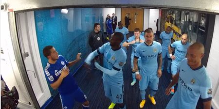 Video: Yaya Touré gives Eden Hazard a few playful but powerful slaps in the tunnel