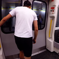 Video: Sprinter races from one train stop to the next to catch the same train