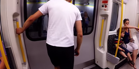 Video: Sprinter races from one train stop to the next to catch the same train