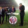 Vine: The ITV panel got absolutely soaked by the on-pitch sprinklers before the England game