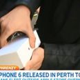 Video: The first person to get his hands on an iPhone 6 in Perth immediately dropped it on live television