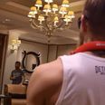 Video: Check out the tense stand-off between Conor McGregor and Dustin Poirier days before UFC 178