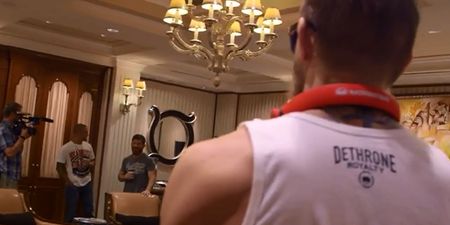 Video: Check out the tense stand-off between Conor McGregor and Dustin Poirier days before UFC 178