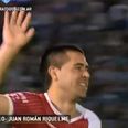 Video: Juan Roman Riquelme rolled back the years with this delicious free-kick last night