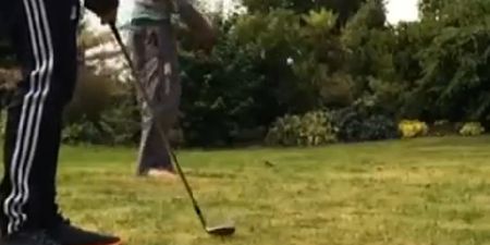 Video: Irish lads’ deadly back garden golf trickshot looks even deadlier in slow-motion
