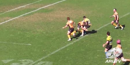 GIF: Bone-crunching rugby hit from Australia