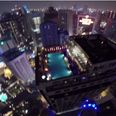 Video: Incredible GoPro footage captures a base jump into a Kuala Lumpur hotel swimming pool from 1,100 feet