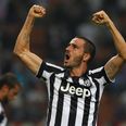 Leonardo Bonucci scores a sizzling volley for Juventus against Roma