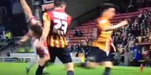 Vine: How did Bradford’s Rory McArdle not get sent off for this challenge?