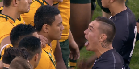 Video: New Zealand’s haka gets heated during junior rugby league match-up against Australia