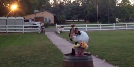 Video: Dropping the bride isn’t a good way to start married life