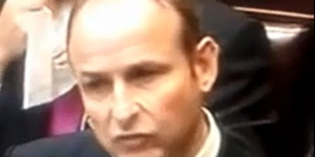 Video: Sean Fleming TD was captured literally eating his words in the Dáil today