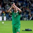 John O’Shea exits the pitch to raucous applause following his final game for Ireland
