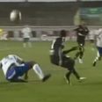 Video: Brazilian defender scores an amazing own-goal after his powerful arse sits on the ball