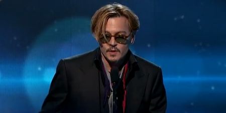 Video: Watch a clearly hammered Johnny Depp present an award in Hollywood