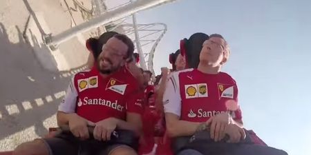 Video: Kimi Raikkonen looks bored off his face on world’s fastest rollercoaster