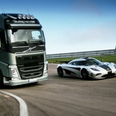 Video: Watch as a Volvo FH truck takes on a Koenigsegg One:1 hypercar