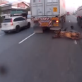 Video: Watch as a biker escapes death by millimetres