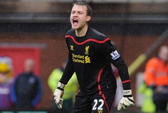 Vine: This woeful clearance from Liverpool’s Simon Mignolet sums up their season so far