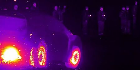 Video: This 22 second clip of a WRC car shot on a thermal image camera is spectacular