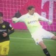 Vine: Dortmund ‘keeper nails his own player with a goal kick