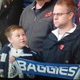 Video: Young lad gets over excited during minute’s silence, his dad’s response is great